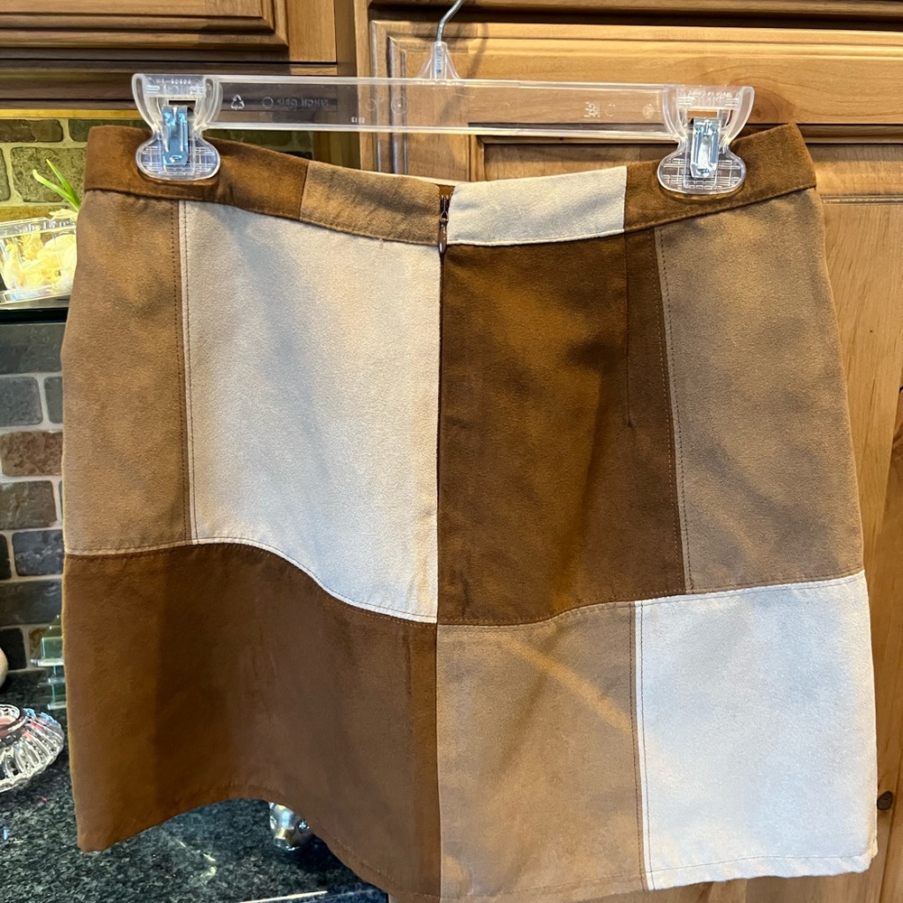 Hollister Patchwork Suede Mini Skirt